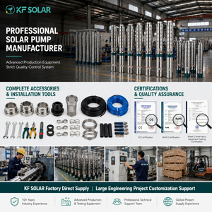 Pompe à eau solaire AC KF Solar 12,5 CV adaptée, pompe à eau solaire submersible pour l'irrigation et l'agriculture - Product Image 6