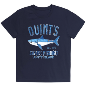T-shirt de pêche au requin Quint's, 210 GSM, 100 % coton, décontracté pour homme, motif Amity Island - Product Image 2