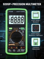 9205P+ Battery-Powered Digital Multimeter with 0-1000V AC/DC Voltage & 0-20A Current Measurement for Household Use