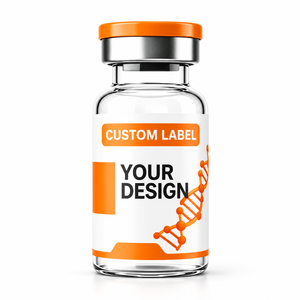Etiquetas Impresas Personalizadas en Naranja y Blanco para Envases de Botellas de 3ml, 5ml y 10ml - Product Image 1