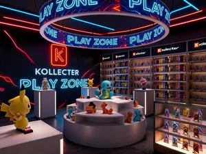 Custom Designer Toy Store Interior Fit-Out <b>IP</b> Collectible Retail Display Fixtures Neon Tech Display Turnkey Shopfitting Solution - Product Image 3