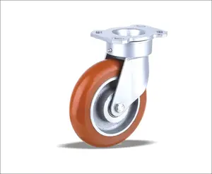 Roulette pivotante freinée avec roues en polyuréthane à prix d'usine et service personnalisable