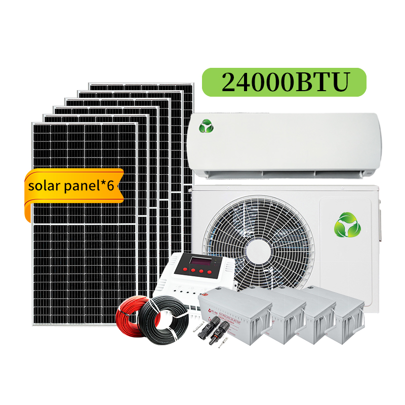 ग्रिड सौर एयर कंडीशनर 24 सीयर मिनी स्प्लिट 48v dc 18000btu 24000bu एयर कंडीशनिंग r134a