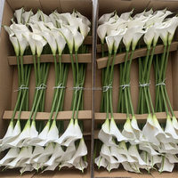 B-668 Bouquet de fleurs de haute qualité pour la fête des mères, fleurs artificielles en lys naturels au toucher réel, tige unique, grands lys blancs