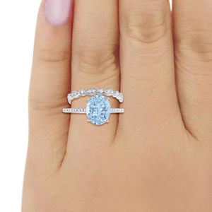 Bague de fiançailles et de mariage en argent sterling 925 avec pierre brute d'aquamarine taille Asscher, vente en gros - Product Image 3