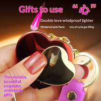 Innovatieve Love Heart aansteker winddicht zwart jetvlam romantische cadeaudoos hem haar Valentijnsdag trendy nieuwigheid