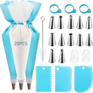 Juego de boquillas de tuberías de plástico para decoración de pasteles, raspador de crema, bolsas de tuberías para <span class=keywords><strong>Amazon</strong></span>, herramientas exclusivas para pasteles - Product Image 6