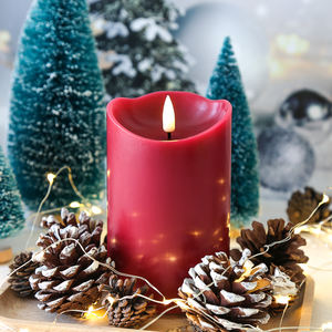 La décoration de la maison de Matti Pilier de <span class=keywords><strong>flamme</strong></span> réelle 3D à piles <span class=keywords><strong>Bougie</strong></span> à <span class=keywords><strong>led</strong></span> scintillante en cire de paraffine <span class=keywords><strong>rouge</strong></span> - Product Image 6