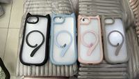 Coque de protection pour téléphone super épaisse antichoc, coque de téléphone mignonne avec oreilles de chat 3D pour iPhone 16e 16 Pro 15 Pro Max