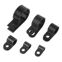 Elekh Pince à vis pour câble en nylon de type R Pince à câble en plastique noir CC 1/8 "3/16" 1/4 "5/16" 3/8 "1/2" 5/8 "3/4"