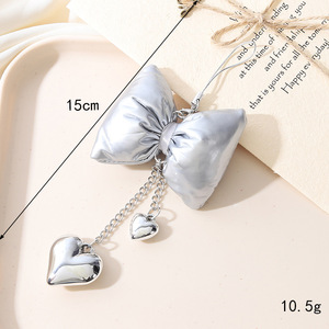 New <b>Women</b> Pu Leather Bow Leather Key Chain Accessories Aesthetic Cute Keychain Charms for Purse Backpack Handbag - Product Image 3