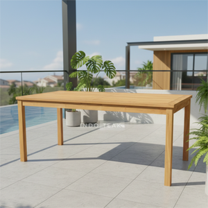 Mesa de Comedor Plegable Moderna Marina, Ligera, Construcción de Madera Maciza, Resistente al Agua, para Uso en Interiores y Exteriores, para Hoteles - Product Image 5