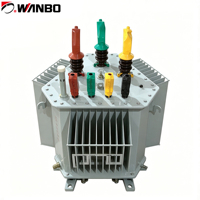 Transformateur de distribution triphasé immergé dans l'huile, hermétique, norme IEC Wanbo-95, enroulement en cuivre, 50/60Hz, 50-2500kVA