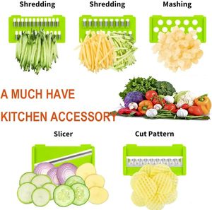 Hot Selling 2026 Kitchen Multi 12 in 1 Manual Fruit <b>Vegetable</b> Cutter <b>Chopper</b> Dicer Veggie <b>Vegetable</b> <b>Chopper</b> - Product Image 4