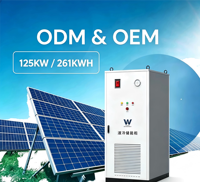Système de stockage d'énergie commercial et industriel tout-en-un 125 kW 261 kWh à refroidissement par air avec batterie LiFePO4 pour les pics de consommation
