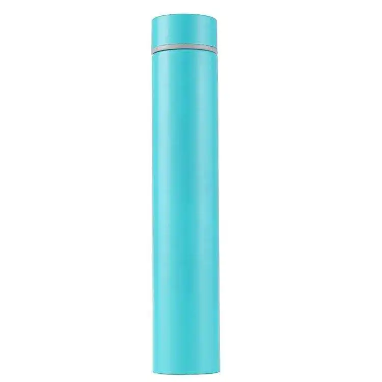 Slim Thin Stainless Steel Vacuum Insulated Thermos Cup Water Bottle Women's Dual-purpose Drink Bottle Tumbler Sports Flask