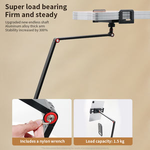 360 °   Soporte de Teléfono Flexible de Aleación de Aluminio con Rotación, Montaje con Abrazadera I-Clamp, Brazo de 54 cm <span class=keywords><strong>para</strong></span> Oficina, Estudio, Transmisión en Vivo y Grabación - Product Image 4