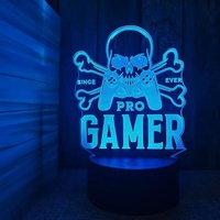 PS4 play station icone lampada da notte leggera 3d