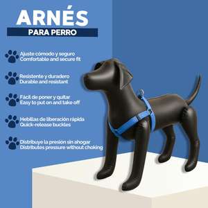 Arnés Triangular de Nailon para Perro Yommy, Ajustable, Anti-Tirones, Cómodo, Ligero, con Hebillas de Liberación Rápida - Product Image 3