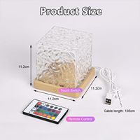 Projecteur d'ondes océaniques, lumière à 3 couleurs, lampe de douche RGB à 16 couleurs avec télécommande, veilleuse à projection d'ondulations d'eau 3D