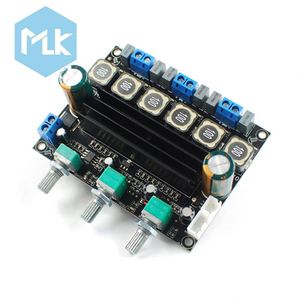 Amplificateur de subwoofer numérique haute puissance MLK HIFI à trois canaux 2x80W+100W 2.1, carte d'amplificateur de subwoofer TPA3116 - Product Image 1