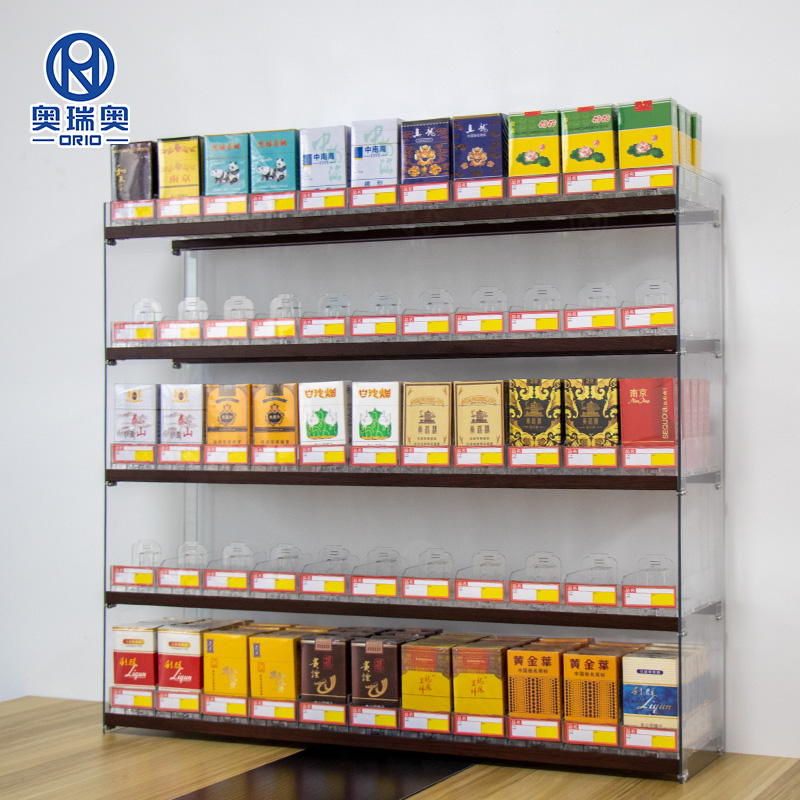 Large Tobacco Shelves with Pusher Display Racks for Cigarettes