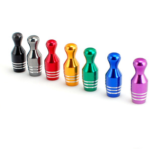 Aluminum Alloy Valve Caps <b>Bowling</b> Ball Shape Colored For Automotive Motorcycle Tubeless Tire American Mouth - Product Image 1