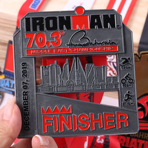 شماعات ميدالية للمدرسة ميدالية ذهبية للسباحة الزجاج ميدالية معدنية شكل مختلف رقبة حزام الحبل ميدالية هيكل عظمي - Product Image 1