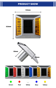 Buen precio, luces LED solares de aluminio para carretera, Reflector blanco, marcadores de cruce de peatones, líneas divisorias impermeables IP68 - Product Image 3