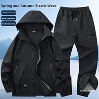 Combinaison de travail en rayonne résistante à l'usure, durable, pour le printemps/l'automne, entrejambe renforcé, style militaire, résistante aux déchirures, imperméable pour l'électricité