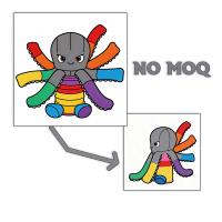 Peluche grenouille pêcheuse mignonne, jouet en forme d'animal de dessin animé, tissu doux, sans MOQ, poupée en peluche personnalisable