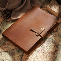 Carnet de voyage, carnet de notes, agenda en cuir véritable Crazy Horse, format A5, logo personnalisé, pour cadeau