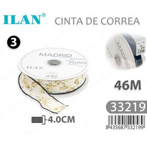 ILAN Nastro Decorativo 4.0Cm 46M con Motivo Floreale Madrid Parigi Londra - Product Image 3