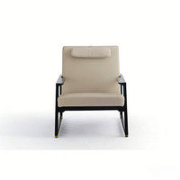 Fauteuil en cuir de luxe durable, style moderne, pour salon, confortable et moelleux, idéal pour appartement et hôtel