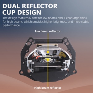 SANVI Dual Reflector Cup Design AI50 App Control 3inch Bi-led Projector Lens61w 3000-6000k Car Light Headlight - Product Image 4