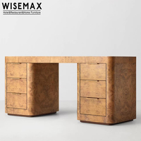 WISEMAX FURNITURE Coiffeuse vintage de style américain avec miroir et tiroirs Meubles de maison Table de salon en bois massif