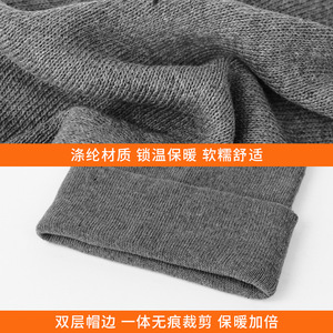 Autumn Winter Warm Knitted Hat Solid Color Thickened Windproof Ski Cap For Women Outdoor Cold Protection Adult Size - Product Image 3