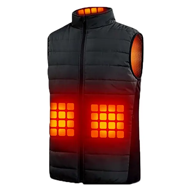 Gilet chauffant pour hommes et femmes, gilet chauffant USB avec 2 commandes sans batterie