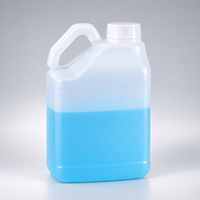 Bidon carré en plastique HDPE de 5 L avec poignée et bouchon à vis, idéal pour le stockage d'huile, d'eau et comme baril à vin - Vente en gros