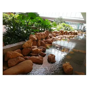 Outdoor Decoration D30-60CM Yellow Landscaping Natural Rocks Garden Boulders