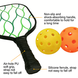 Carbon fiber pickleball <b>paddle</b> <b>with</b> honeycomb core and non-slip grip, offering strong spin and stable <b>control</b> for daily outdoor - Product Image 3