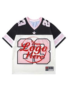 Camiseta de fútbol de alta calidad para hombre, cuello en V, manga corta, gráfico, camiseta de práctica suelta - Product Image 5