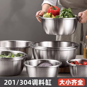 ชุดชามผสมสแตนเลส 304 แบบซ้อนได้ พร้อมฝาปิด สำหรับใช้ในครัว - Product Image 4