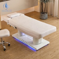 Table de massage et de soin incurvée pour salon de beauté, spa et soins du visage, lit pour extensions de cils