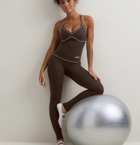 Mono Deportivo Ecológico con Ribete en Contraste, Leggings Largos de Yoga para Fitness, Ropa Deportiva para Mujer - Product Image 1