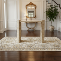 Dougbuild Muebles Personalizados: Diseño y Fabricación Integral de Mesas de Entrada de Travertino Natural de 18 mm de Espesor