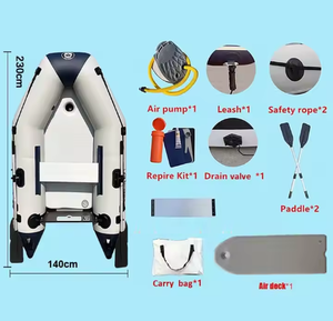 Perahu Ponton Tiup Solar Marine 2 Orang <span class=keywords><strong>2.3</strong></span> M, Lantai Dek Udara, Proses Penyegelan dengan Pengelasan Panas untuk Air Laut - Product Image 6