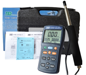 Nhà Máy Giá TES-1340 Dây Nóng Nhiệt Máy Đo Gió TES1340 HVAC Air Flow Velocity Tester Air Wind Flow Meter - Product Image 1