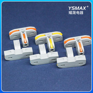 Bloque de Terminales de Conexión Rápida Tipo T Yaosheng, 3 Filas, Gris Azul, Divisor de Botón Pulsador, Conector Paralelo, Ingeniería Eléctrica - Product Image 2