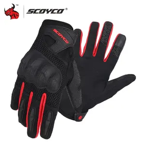 SCOYCO Men Women Waterproof and Screen Touch Motorcycle Gloves Full Finger Bike Gloves Box Polyester Unisex Universal Support